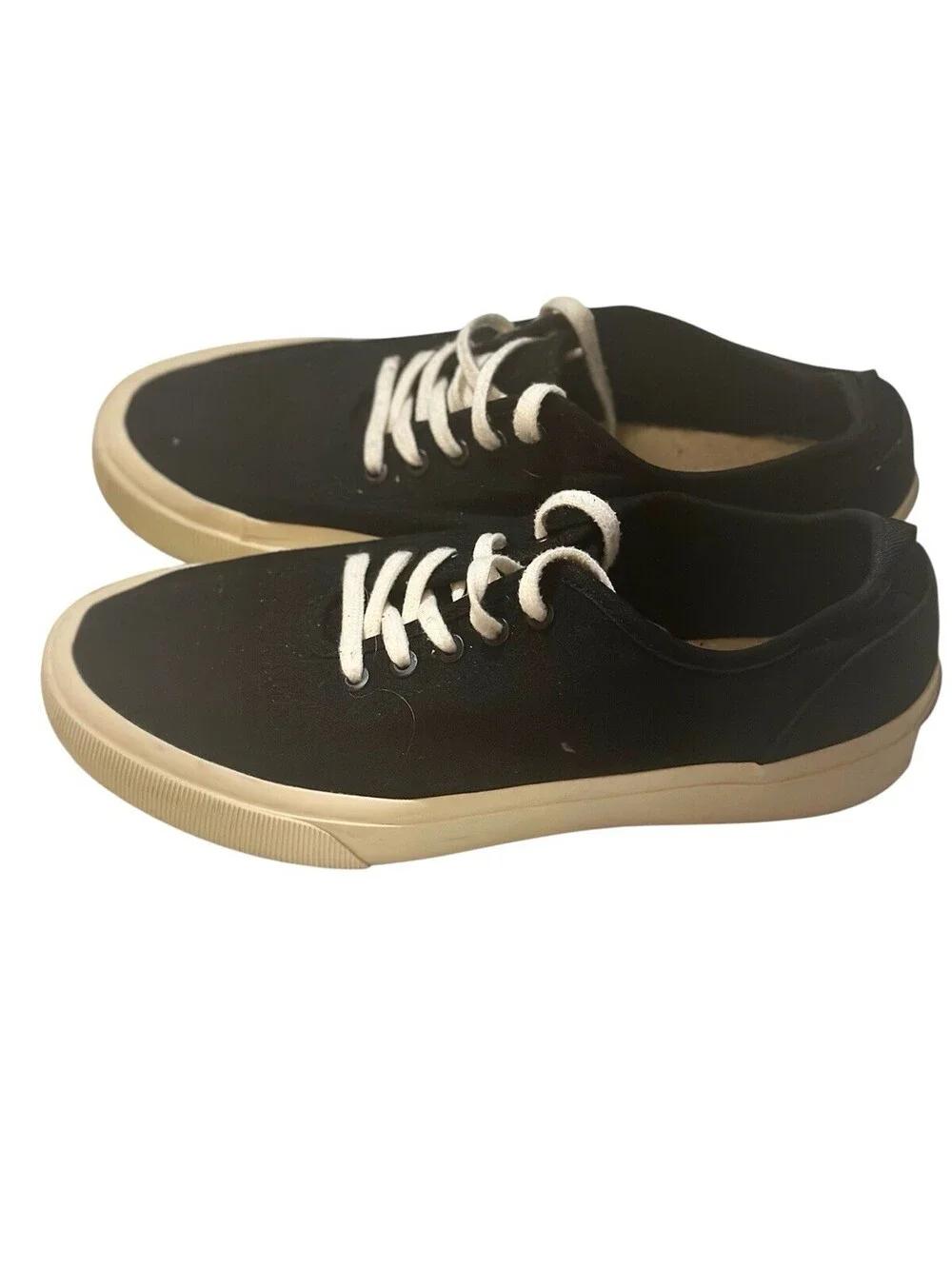 Everlane Women’s 8 The Forever Organic Cotton Shoes Black Canvas Sneakers New